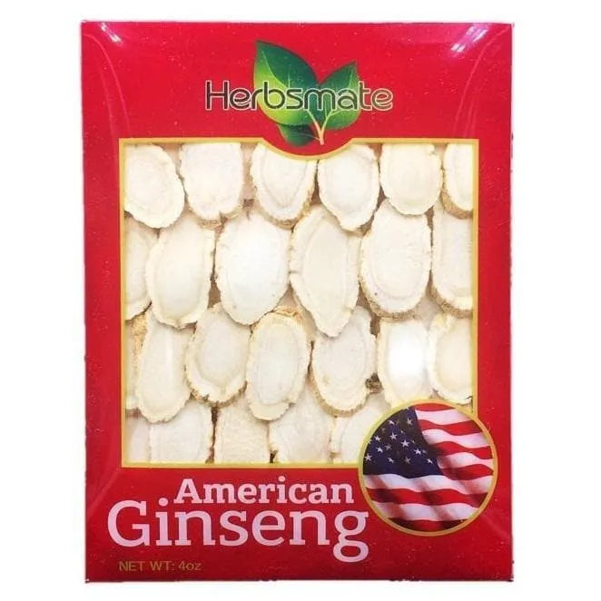 Hand Selected A Grade American Ginseng Slice Large Size (4 Oz. Box) - Buy at New Green Nutrition