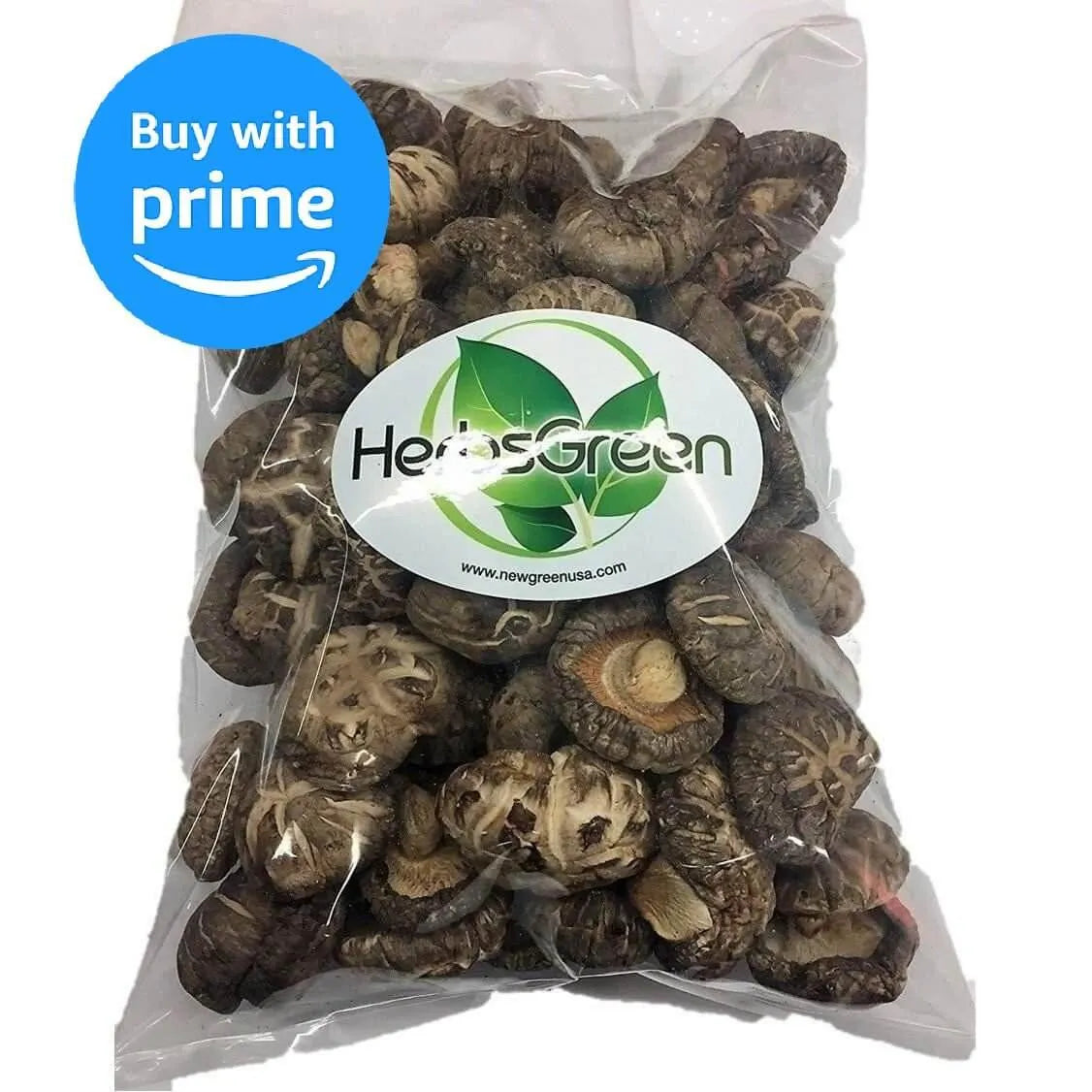 Herbsgreen Premium Grade Dried Shiitake Mushrooms Extra Thick (1 LB.) - Buy at New Green Nutrition