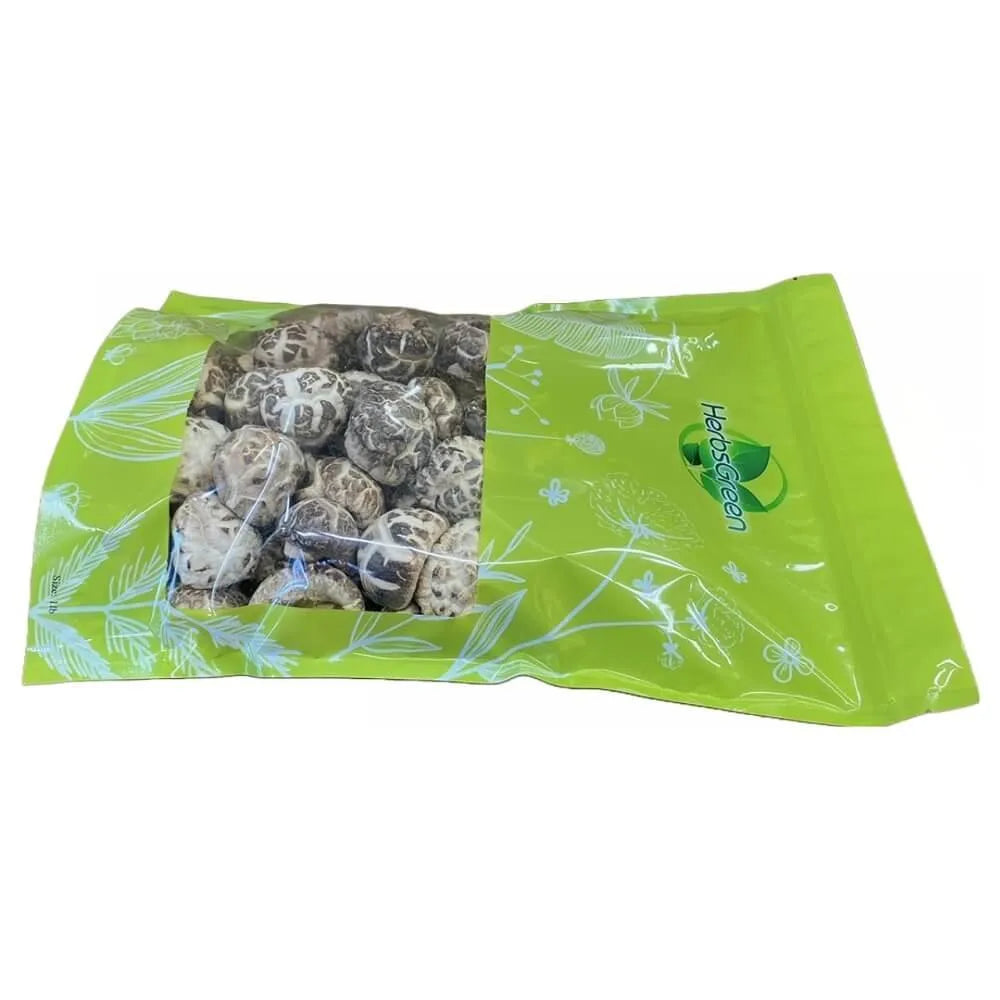 Herbsgreen Premium Grade Dried White Flower Shiitake Mushrooms (1 LB) - Buy at New Green Nutrition