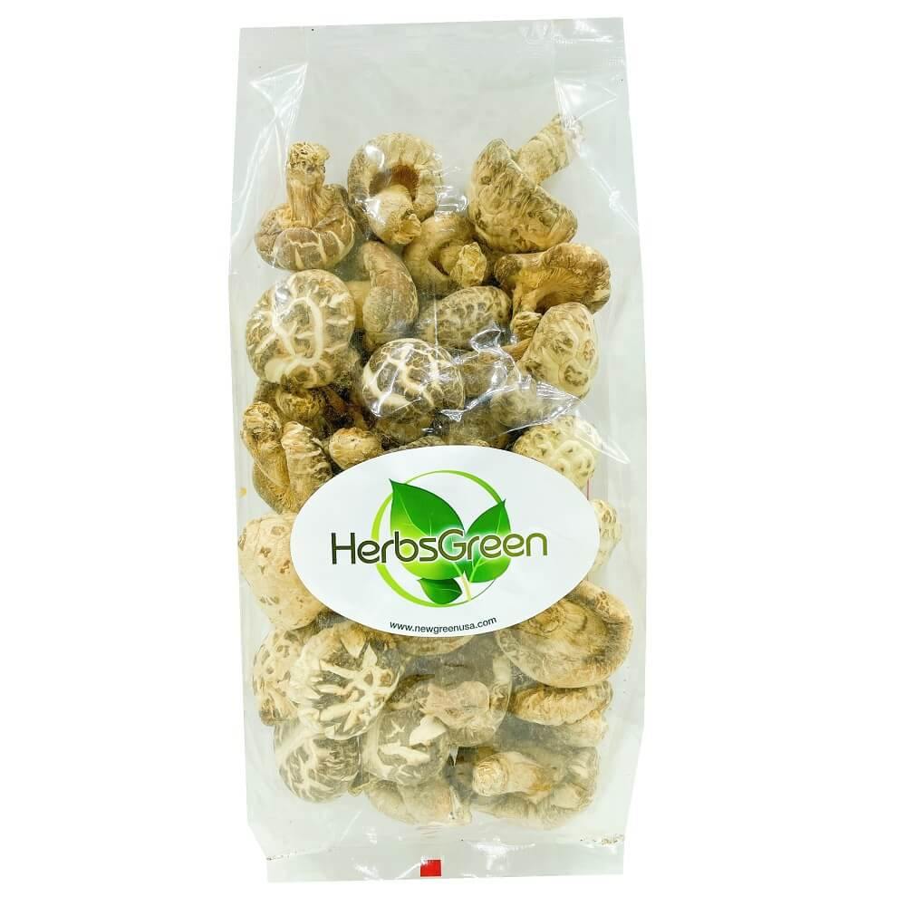 Herbsgreen Premium Grade Dried White Flower Shiitake Mushrooms (8 oz) - Buy at New Green Nutrition