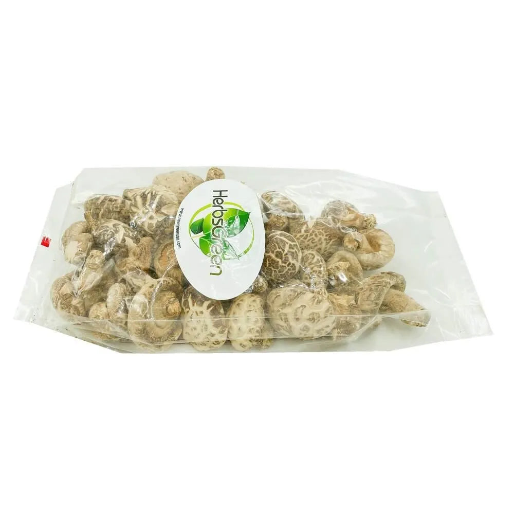 Herbsgreen Premium Grade Dried White Flower Shiitake Mushrooms (8 oz) - Buy at New Green Nutrition