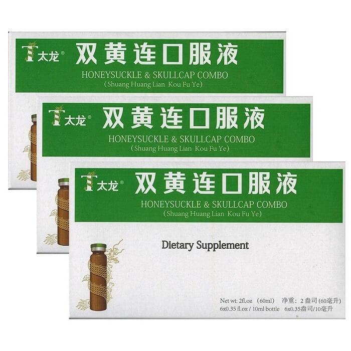 Honeysuckle & Skullcap Combo, Shuang Huang Lian Ko Fu Ye (6 Vials) - 3 Boxes - Buy at New Green Nutrition