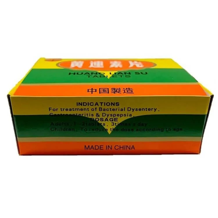 Huang Lian Su Tablets 12 Bottles (144 Tablets Total) - Buy at New Green Nutrition