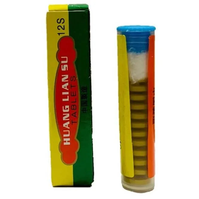 Huang Lian Su Tablets 12 Bottles (144 Tablets Total) - Buy at New Green Nutrition