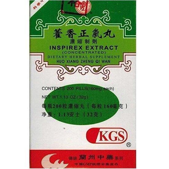 Inspirex Extract (Huo Xiang Zheng Qi Wan) 160mg (200 Pills) - Buy at New Green Nutrition