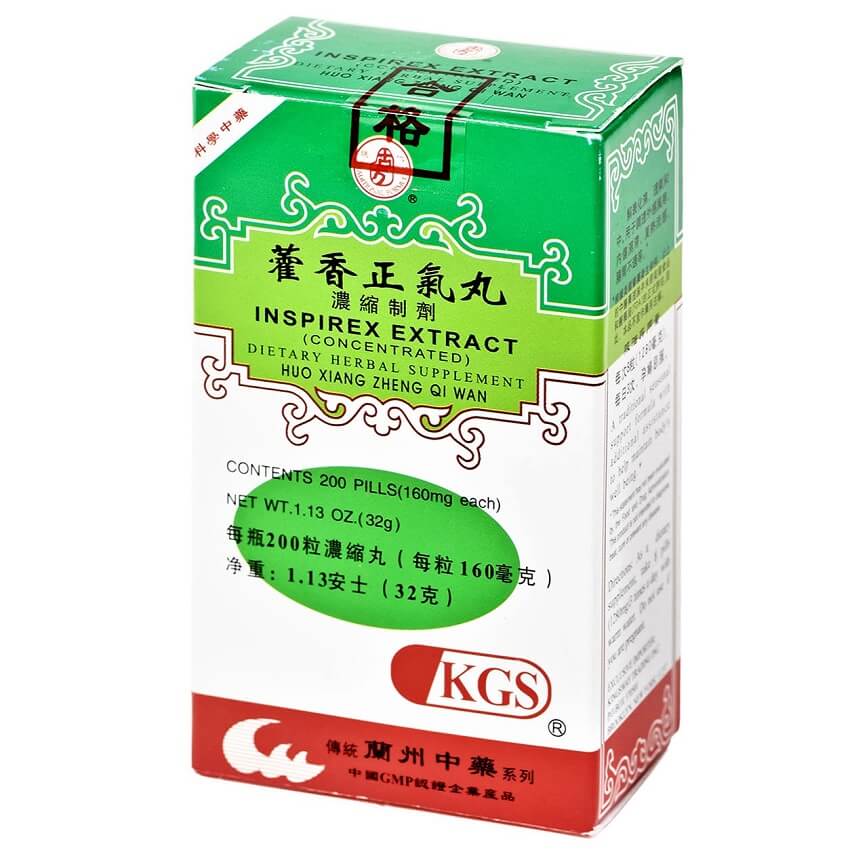 Inspirex Extract (Huo Xiang Zheng Qi Wan) 160mg (200 Pills) - Buy at New Green Nutrition