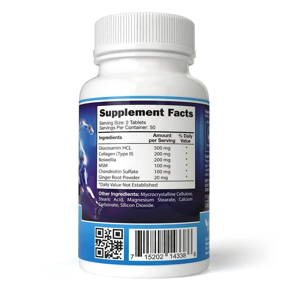 Joint Pro, Complete Joint Support with Glucosamine, Chondroitin, MSM, Collagen, Boswellia & Ginger Root (100 Tablets) - Buy at New Green Nutrition