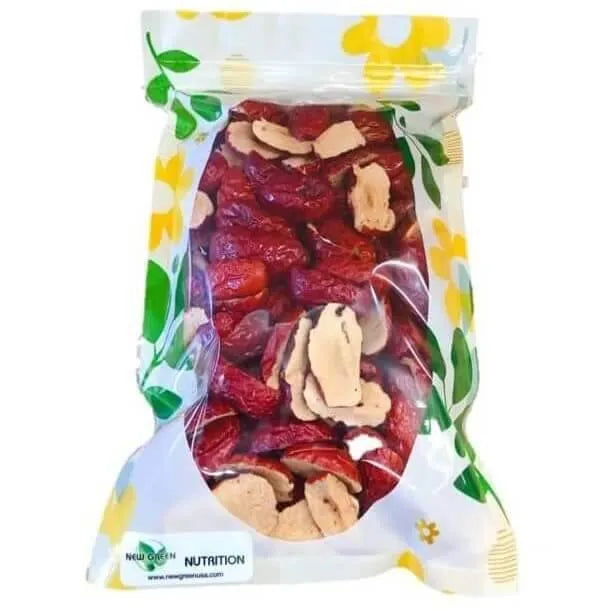 Jujube Chinese Red Dates Slices, No Seed (4oz) - Buy at New Green Nutrition