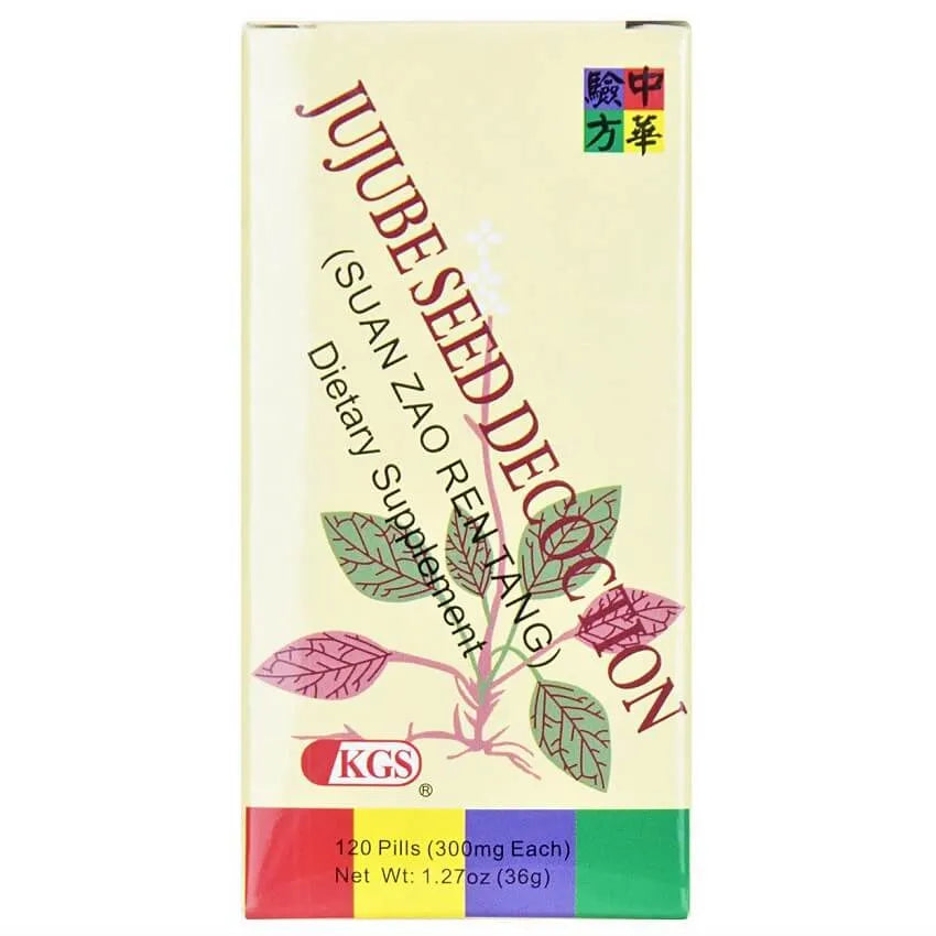 Jujube Seed Decoction, Suan Zao Ren Tang 300mg (120 Pills) - Buy at New Green Nutrition