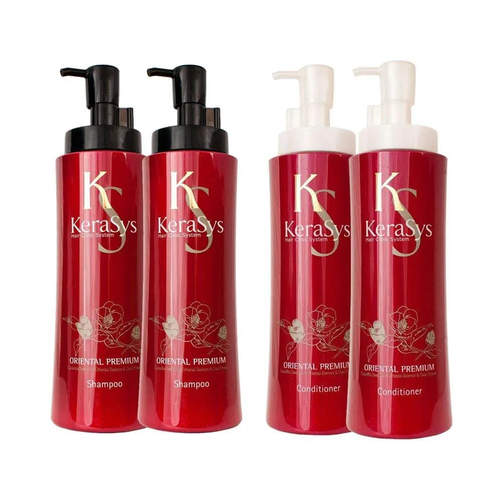 Kerasys Oriental Premium Shampoo & Conditioner (600 Ml) - 4 Bottles - Buy at New Green Nutrition