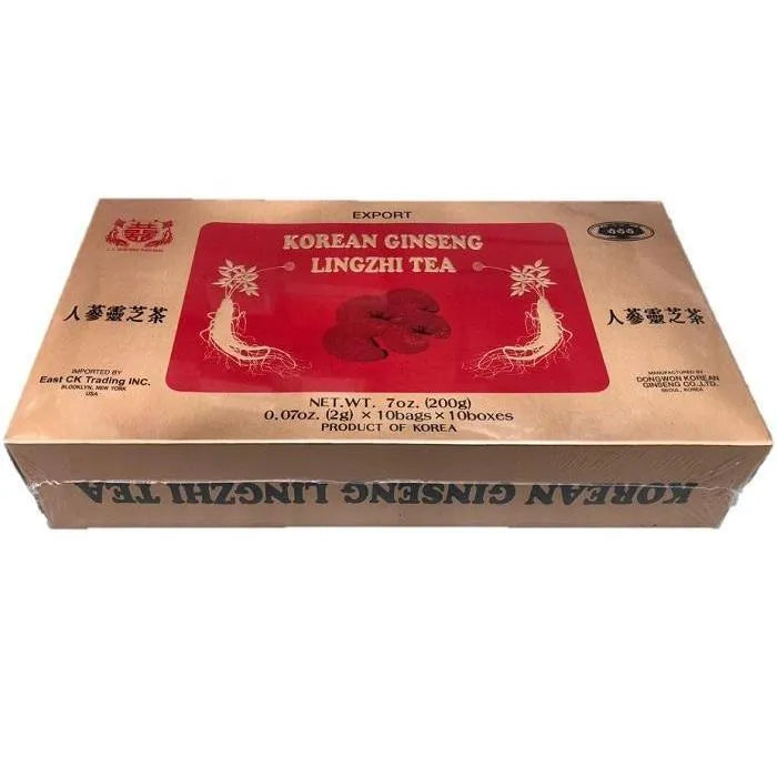 Korean Ginseng Lingzhi Tea (100 Instant Teabags) - Buy at New Green Nutrition