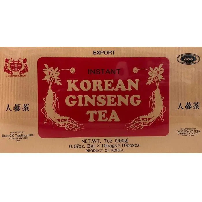 Korean Ginseng Tea (100 Instant Teabags) - Buy at New Green Nutrition