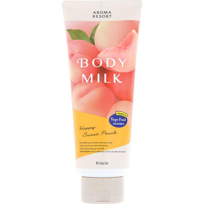 Kracie Aroma Resort Body Milk Happy Sweet Peach (200g) - Buy at New Green Nutrition