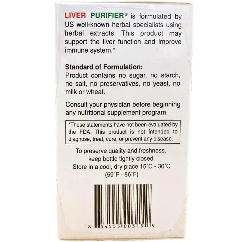 Liver Purifier 1 (48 Capsules) - Buy at New Green Nutrition