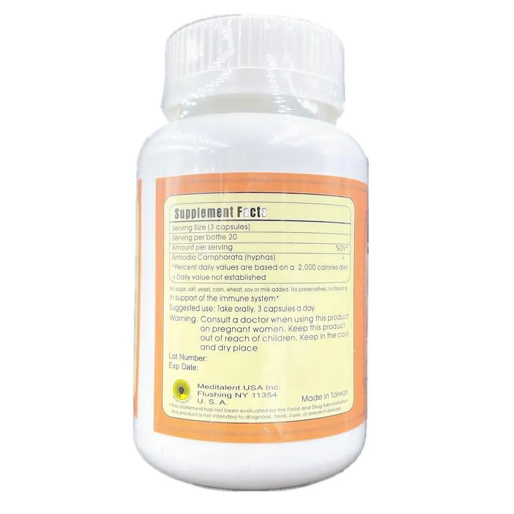 Meditalent Antrodia Camphorata (60 Capsules) - Buy at New Green Nutrition