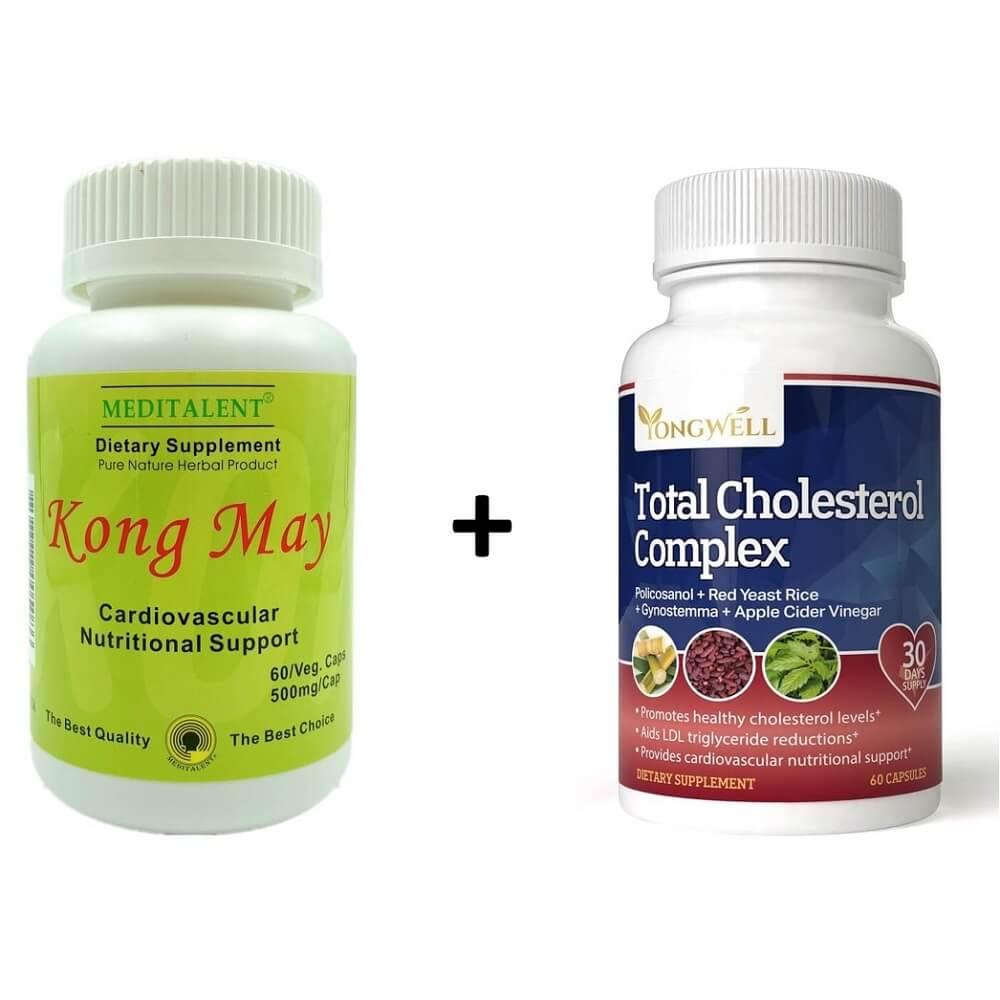 Meditalent Kong May (60 Capsules) + Total Cholesterol Complex (60 Capsules) Combo - Buy at New Green Nutrition