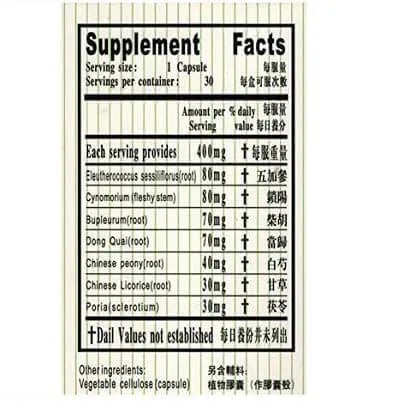 Menopause Support, Geng Nian Le, 400mg (30 Capsules) - Buy at New Green Nutrition