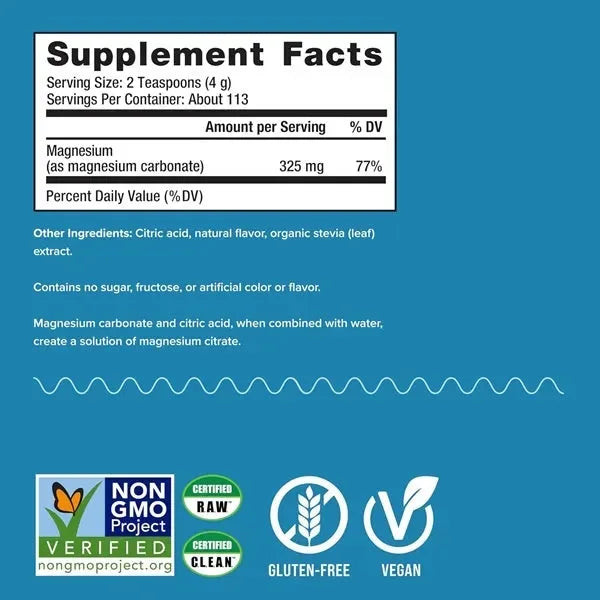 Natural Vitality Calm Magnesium Supplement Sweet Lemon Flavor (16 oz) - Buy at New Green Nutrition