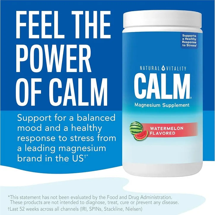 Natural Vitality Calm Magnesium Supplement Watermelon Flavored (16 oz) - Buy at New Green Nutrition