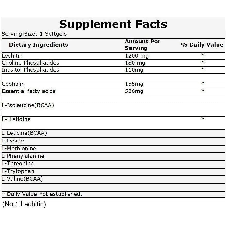 NatureAll No.1 Lechitin (200 Softgels) - Buy at New Green Nutrition
