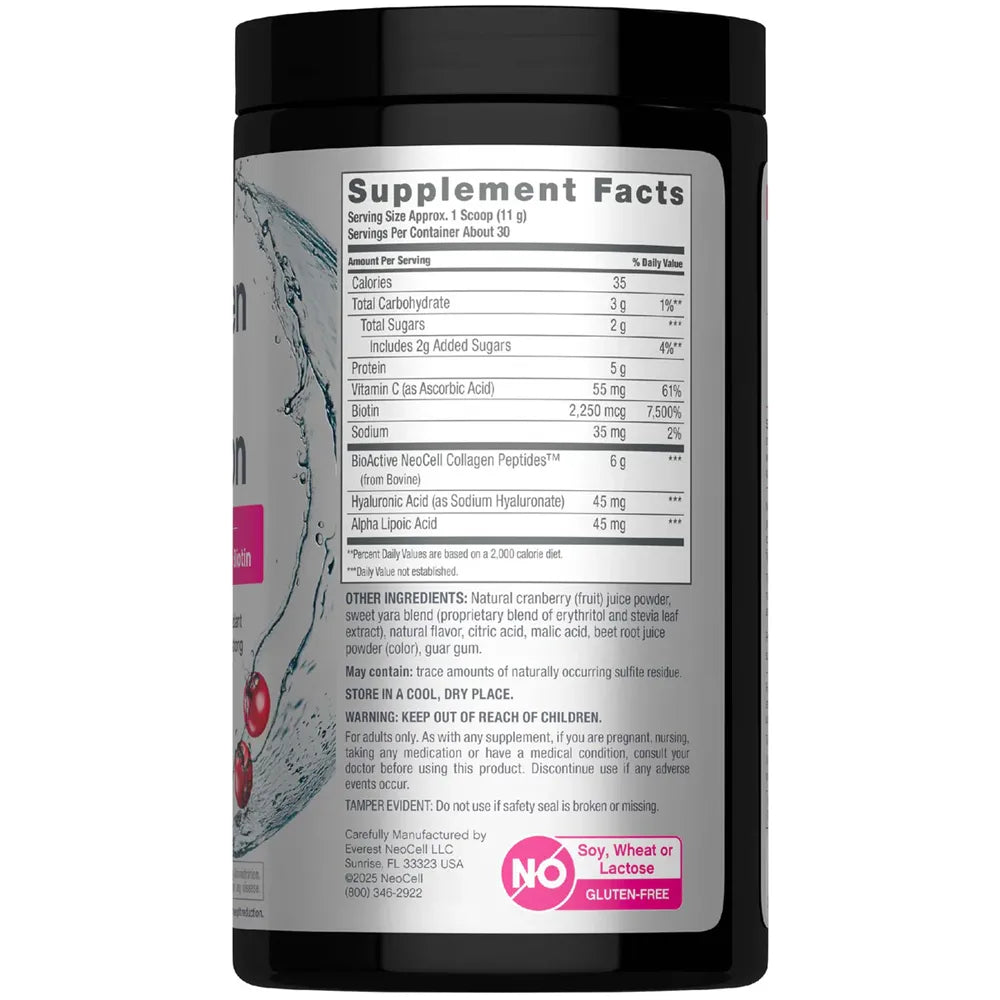 Neocell Collagen Beauty Infusion Cranberry Cocktail Flavor (11.6oz 330g) - Buy at New Green Nutrition