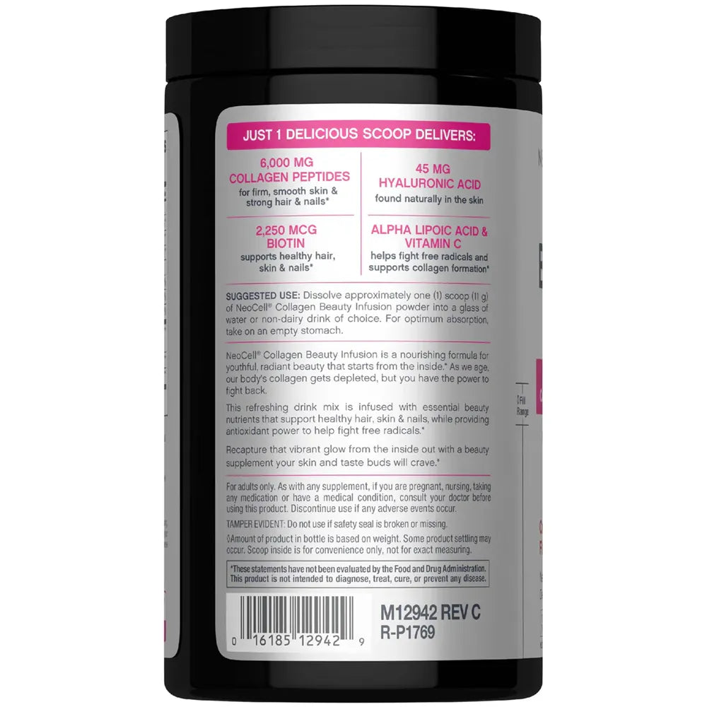 Neocell Collagen Beauty Infusion Cranberry Cocktail Flavor (11.6oz 330g) - Buy at New Green Nutrition