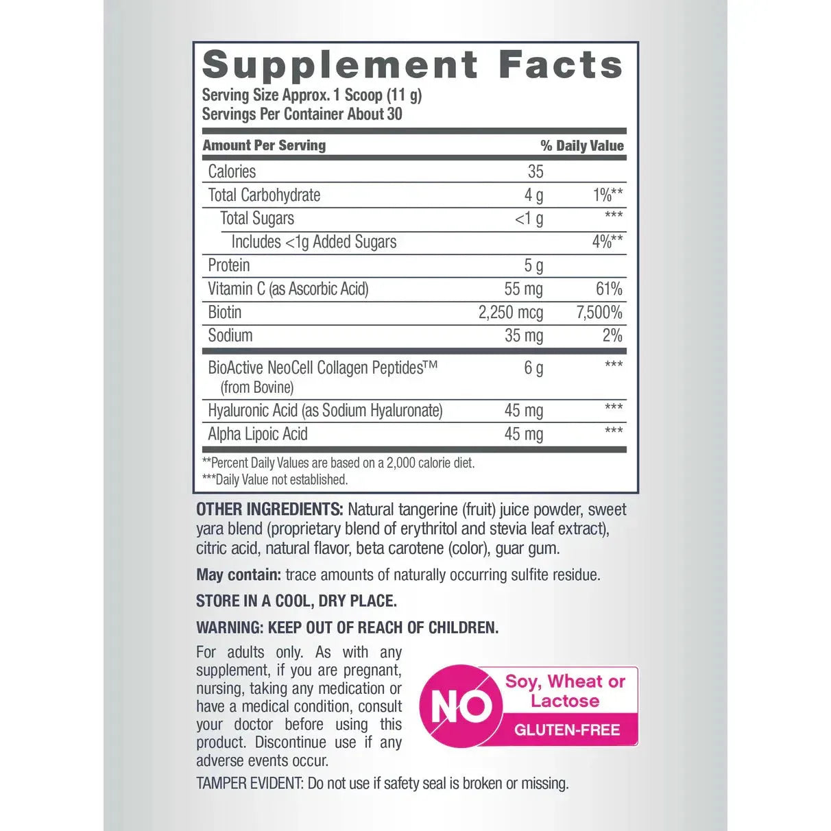Neocell Collagen Beauty Infusion Tangerine Twist Flavor (11.6oz 330g) - Buy at New Green Nutrition