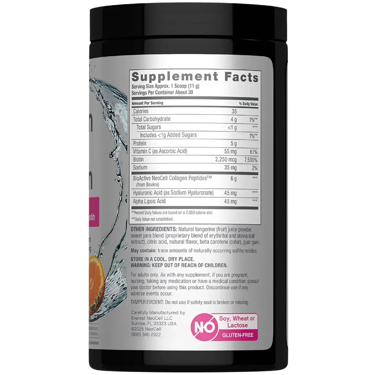 Neocell Collagen Beauty Infusion Tangerine Twist Flavor (11.6oz 330g) - Buy at New Green Nutrition