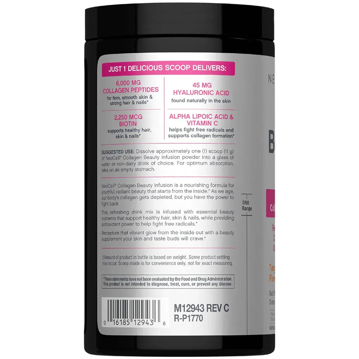 Neocell Collagen Beauty Infusion Tangerine Twist Flavor (11.6oz 330g) - Buy at New Green Nutrition