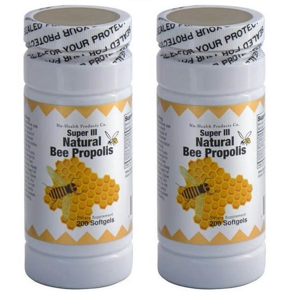 Nu-Health Natural Bee Propolis III (200 Softgels) - 2 Bottles Set - Buy at New Green Nutrition