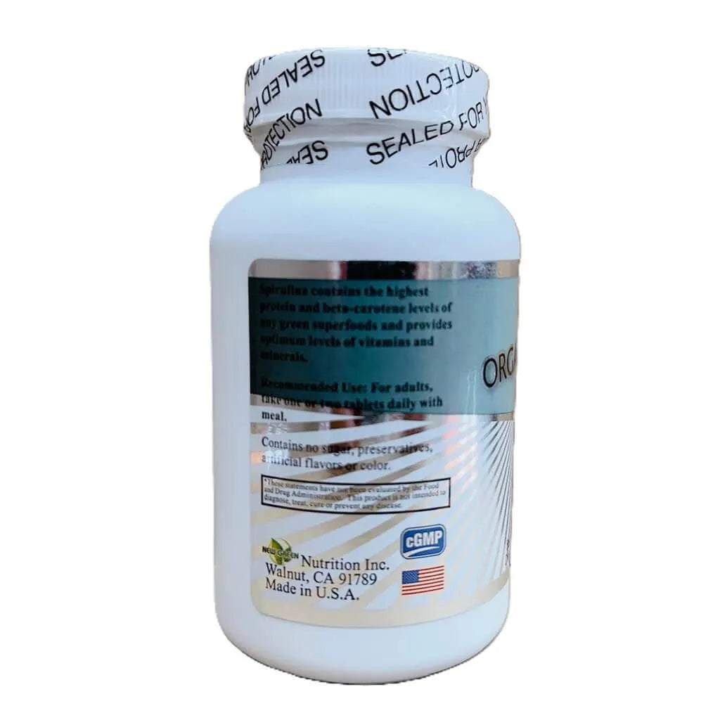 Organic Spirulina (180 Tablets) - Buy at New Green Nutrition