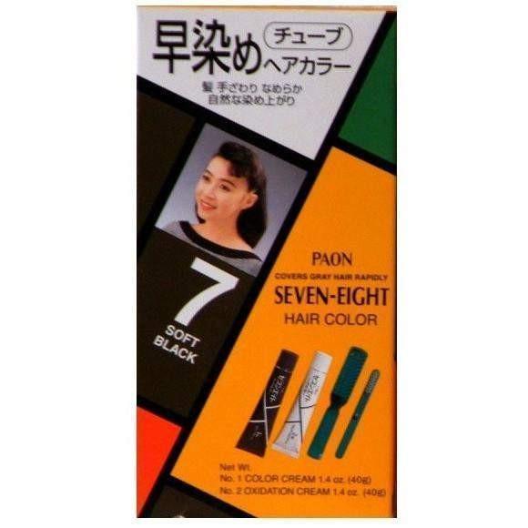 Paon Seven-Eight Permanent Hair Color Kit - #7 Soft Black - Buy at New Green Nutrition