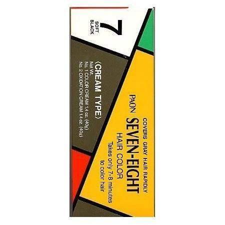 Paon Seven-Eight Permanent Hair Color Refill - #7 Soft Black - Buy at New Green Nutrition