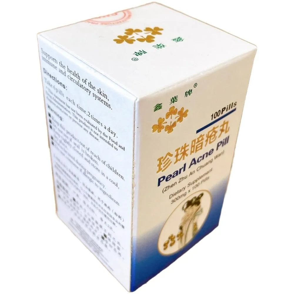 Peral Acne Pill (Zhen zhu an chuang wan 100 Pills 300mg each) - Buy at New Green Nutrition