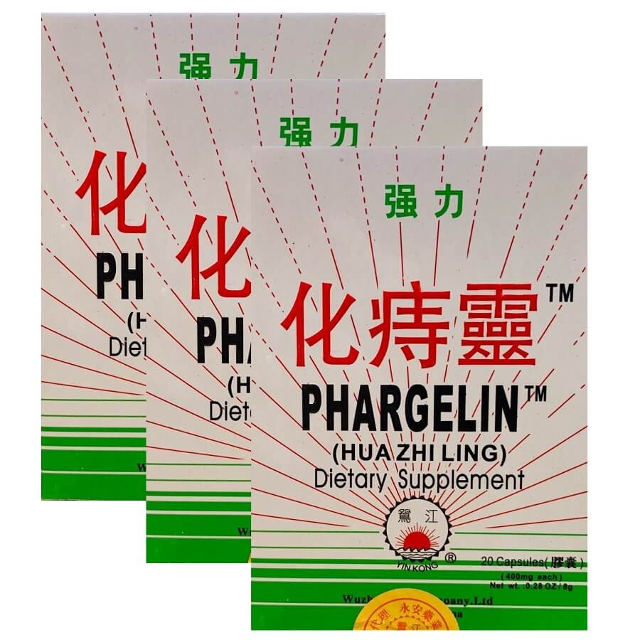 Phargelin, Hua Zhi Ling 400mg (20 Capsules) - 3 Boxes - Buy at New Green Nutrition