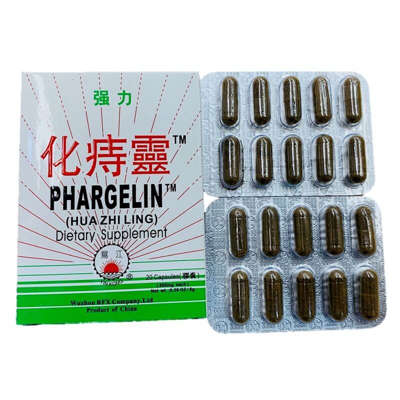 Phargelin, Hua Zhi Ling 400mg (20 Capsules) - 3 Boxes - Buy at New Green Nutrition