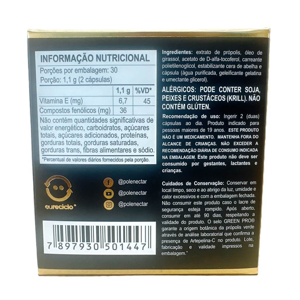Polenectar Brazil Green Bee Propolis (60 Softgels) - Buy at New Green Nutrition