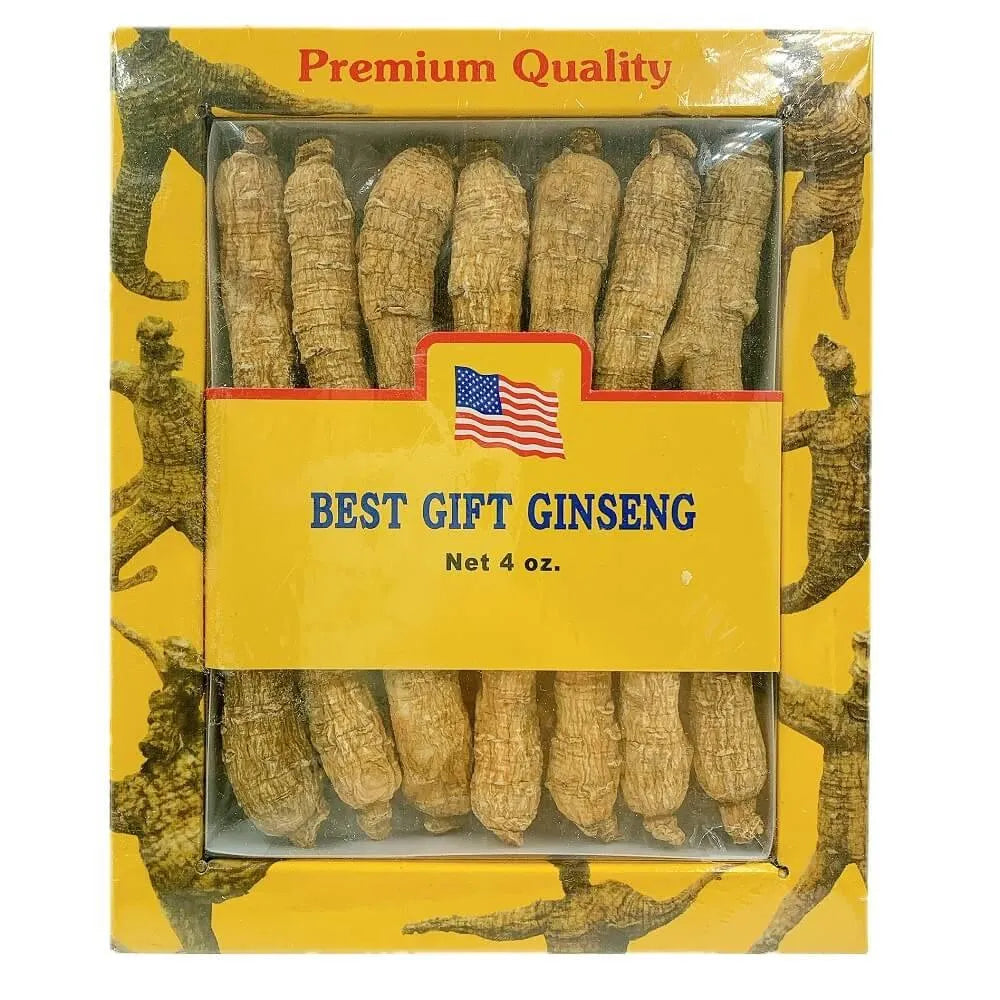 Premium American Ginseng Root Long-Medium Size (4 oz) - Buy at New Green Nutrition