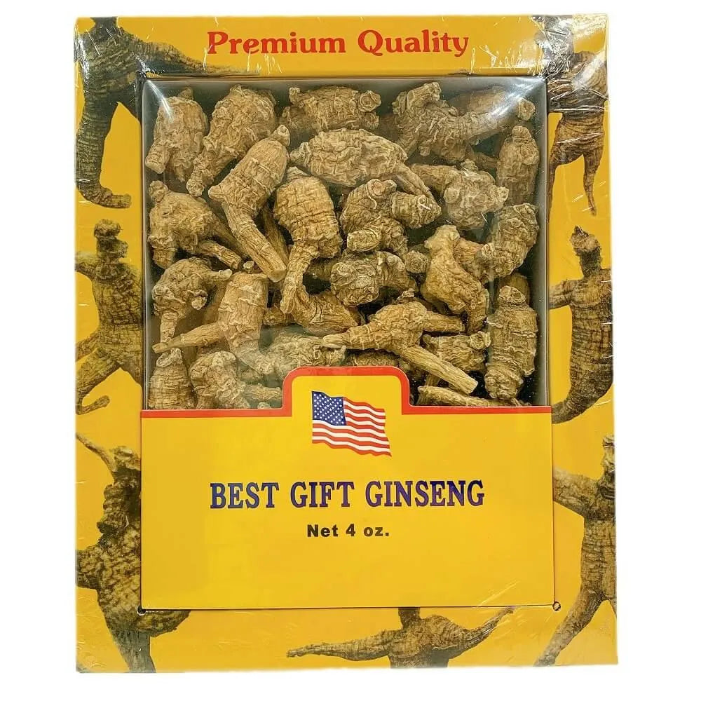 Premium American Ginseng Root-Original Root Short-Medium Size (4 oz) - Buy at New Green Nutrition