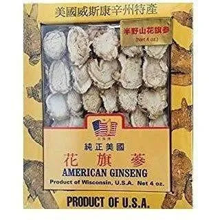 Premium American Ginseng Slices-Medium Slice (4oz Box) - Buy at New Green Nutrition