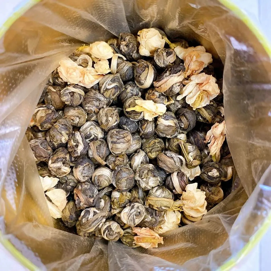 Premium Jasmine Dragon Pearl Tea (8oz. Can) - Buy at New Green Nutrition