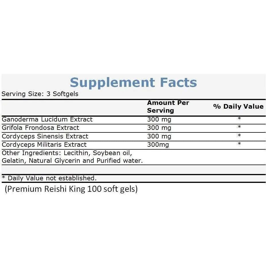 Premium Reishi King (100 Softgels) - Buy at New Green Nutrition
