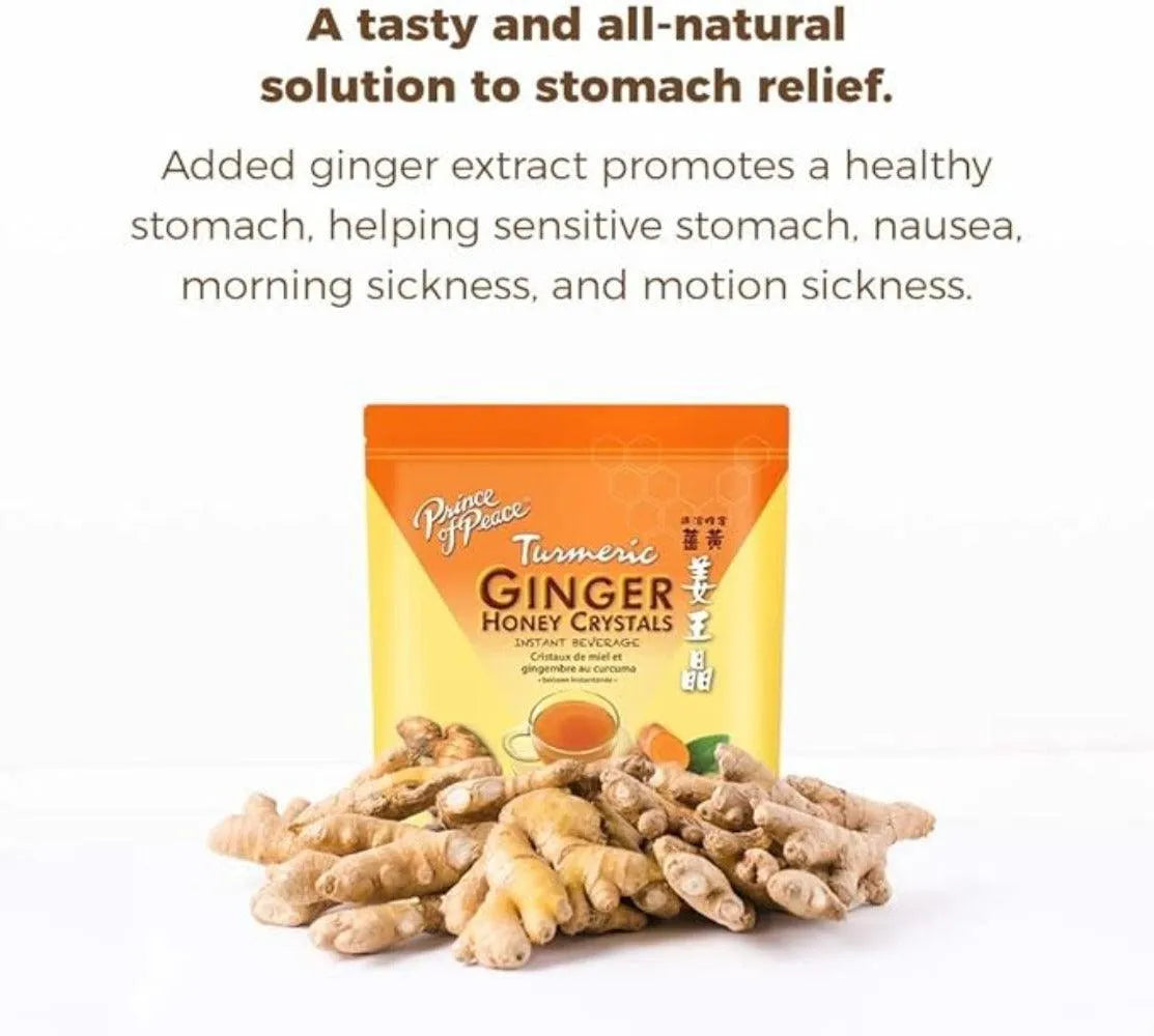 Prince of Peace Instant Ginger Honey Crystals with Turmeric (25 Sachets) - Buy at New Green Nutrition