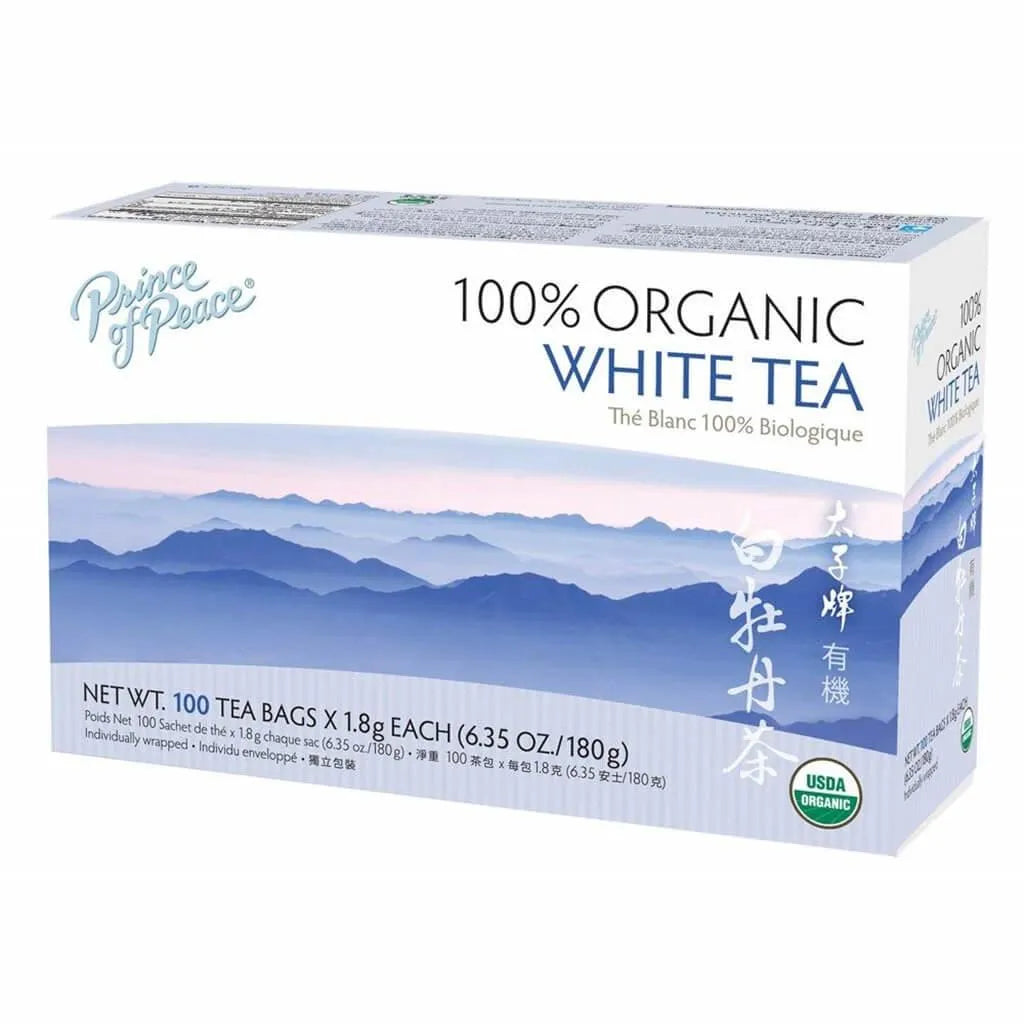Prince of Peace USDA Organic White Tea (100 Teabags) - Buy at New Green Nutrition