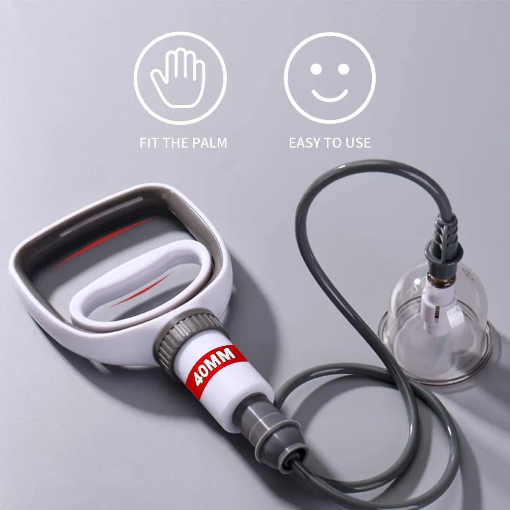 Professional Acupoint Cupping Set, 4th Generation Pump Gun & Cups (12 Cups) - Buy at New Green Nutrition