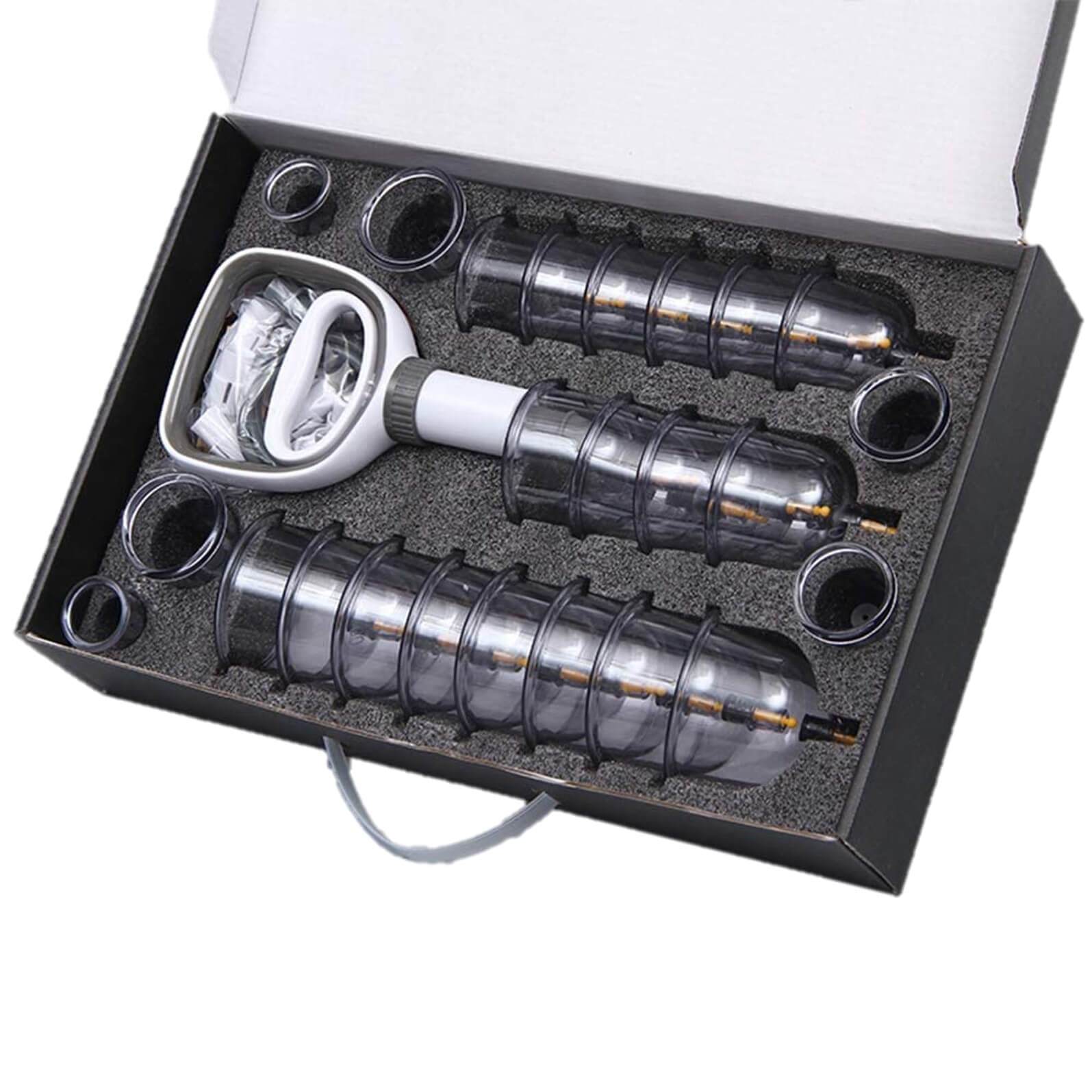 Professional Acupoint Cupping Set, 4th Generation Pump Gun & Cups (24 Cups) - Buy at New Green Nutrition
