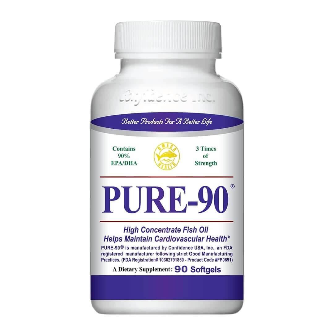 Pure-90 High Concentrate Fish Oil, 900mg EPA & DHA (90 Softgels) - Buy at New Green Nutrition