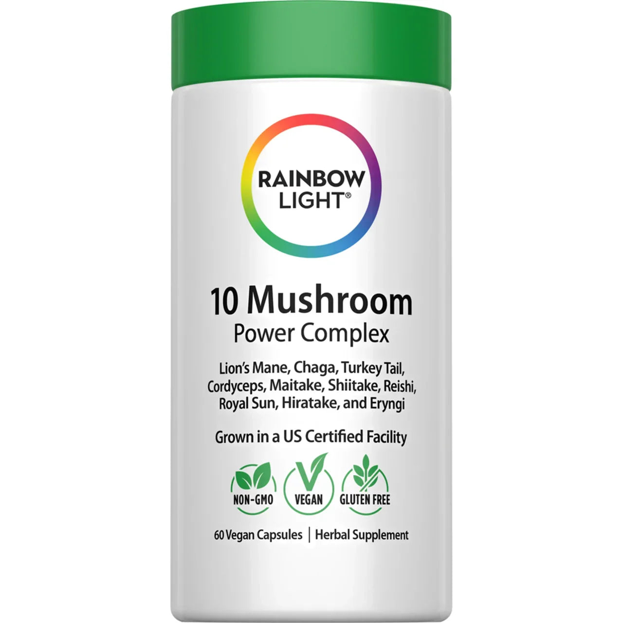 Rainbow Light 10 Mushroom Power Complex (60 Vegan Capsules) - Buy at New Green Nutrition
