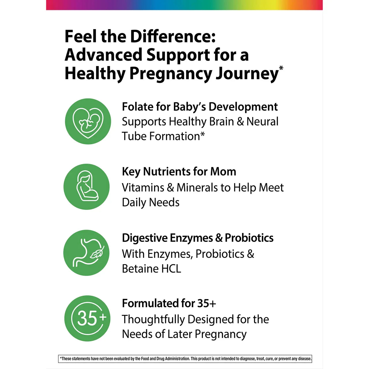Rainbow Light 35+ Mom & Baby + Real Food Nutrients (60 Caplets) - Buy at New Green Nutrition