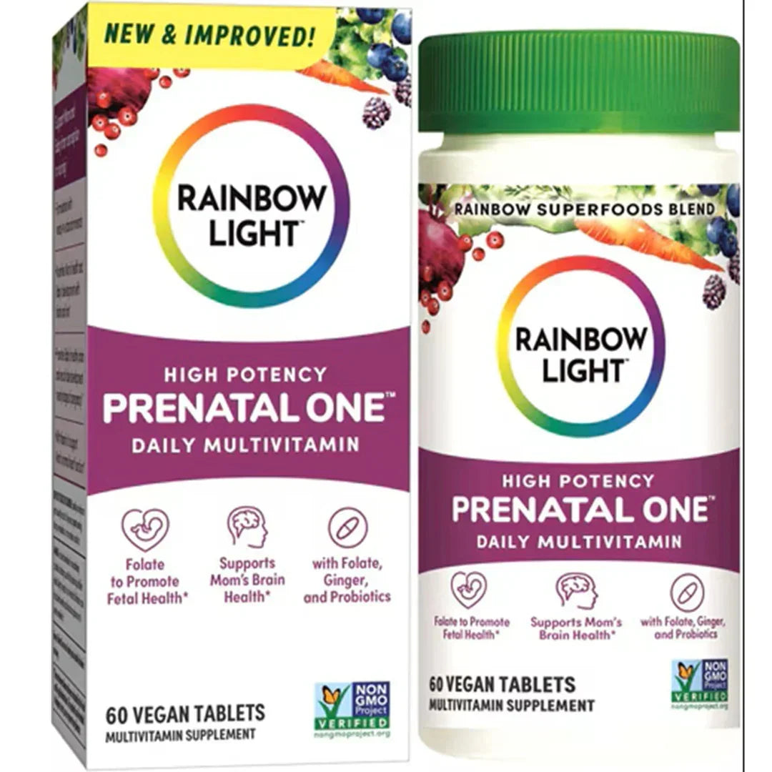 Rainbow Light High Potency Prenatal One Daily Multivitamin (60 Vegan Tablets) - Buy at New Green Nutrition